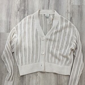 a new day Cream Button-Up Cardigan KNITTED SMALL